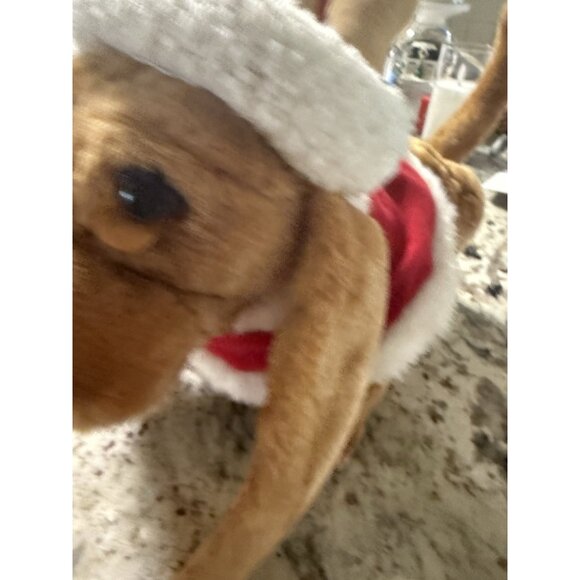 VTG Y2k Christmas Hound Dog Smart Ind. Group Sings "Jingle Bells" Toy Plush Read - Picture 4 of 15